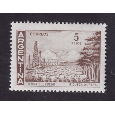 ARGENTINA 1959 GJ 1140B ESTAMPILLA NUEVA MINT PAPEL MATE BLANDO U$ 25